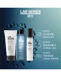 Lab Series Power Duo Hydrating Trio (Cleanser + Toner + Moisturizer) Men's Skincare Gift Set, Birthday Gift for Boyfriend