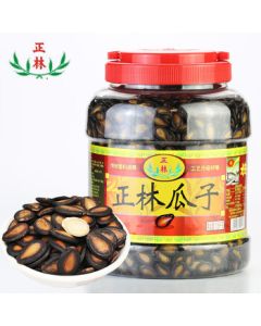 Zhenglin 3A Black Melon Seeds 1500g/Tub Licorice Five-Spice Large Kernel Watermelon Seeds Nut Snack (Shelling Tool Included)