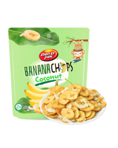 DAN.D.PAK Coconut Banana Chips 100g - Imported Vietnamese Dried Fruit Snacks, Crispy Banana Slices for Mid-Autumn Festival Leisure Snacking