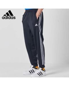 adidas Men's Sports Pants, Windproof Casual Sweatpants for Fitness and Running, Black and White Tapered Pants, XL