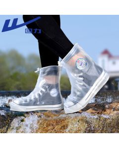 Warrior Rain Shoe Covers for Men, Women, and Children - Thickened, Wear-Resistant, Non-Slip, Waterproof, and Sandproof Rain Shoe Covers 227 White M