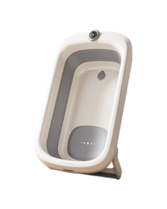 YEEHOO Foldable Baby Bathtub with Antibacterial & Temperature Display, Newborn Gift for Ages 0-8