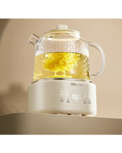 Bear All-Glass Health Kettle Health Cup, Office Multi-Function Tea Kettle Herbal Tea Pot, 0-Metal Constant Temperature Kettle YSH-P10Q7 1L No Filter