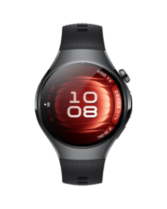 HUAWEI WATCH 5 42mm Basic Model Deep Sable Stainless Steel Case Phantom Black Fluoroelastomer Strap X-TAP Smart Sensing Window HarmonyOS Mini Assistant eSIM Smartwatch