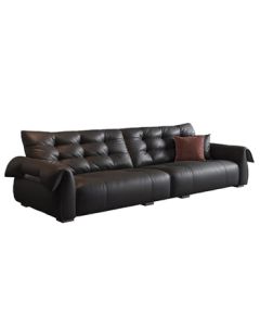 Living Office Space Italian Minimalist Swan Sofa Living Room Simple Solid Wood Frame Sofa 3.2m