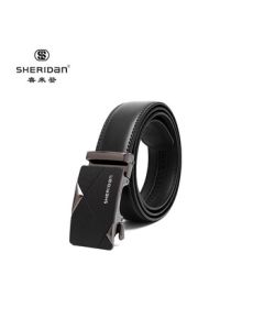 SHERIDan Sheraton Men's Belt Fashion Genuine Leather Waistband Business Casual Automatic Buckle Trousers Belt Gift Box NL190453S Black Black NL190453S