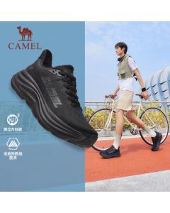 CAMEL Men's All-Terrain Jogging Shoes with Thick Sole and High Rebound K15B09Q7011 Black 42