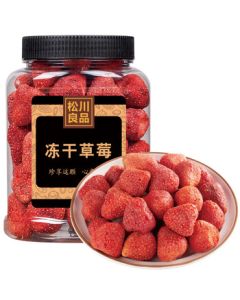 Songchuan Premium Freeze-Dried Strawberry Snacks – Whole Fruit Crispy Strawberry Preserves, 120g Canned