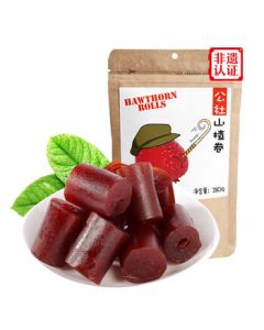 Yimeng Commune 0 Additives Hawthorn Roll 280g, Fruit Leather Snack, Preserved Fruit, Dried Fruit