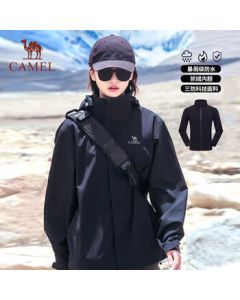 CAMEL 3-in-1 All-Weather Jacket for Men & Women - Windproof, Waterproof Outdoor Jacket for Tibet Travel, Hiking, and Mountaineering