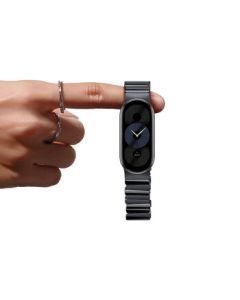 Xiaomi (MI) Band 9 NFC Edition Black + Irregular Metal Strap Graphite Gray [Strap Ships Separately]