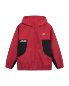 Li Ning Fleece-Lined Warm Windbreaker for Teens, New Unisex Loose Trendy Sports Jacket YFDW077