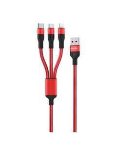 Wopow Wopow 3-in-1 Data Cable LC026 (Red)