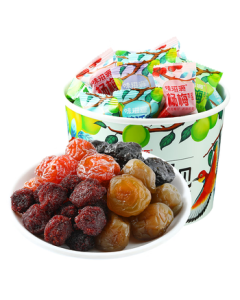 Weiziyuan Plum Barrel 320g - Green Plum, Dark Plum, Korean Plum, Bayberry Preserved Fruit Snacks (4 Flavors) Gift Pack