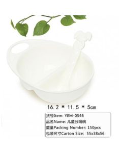 Double Grid Children's Cutlery Melamine Bowls and Spoons Set 150/case