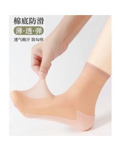 Pineapple socks loose non-slip stockings Mid-rise socks summer flesh-colored ultra-thin wear-resistant anti-hook stockings