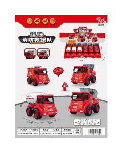 Children's pull-back inertia fire truck car 12pcs/box