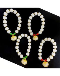 Imitation white marble bracelet No. 6 white