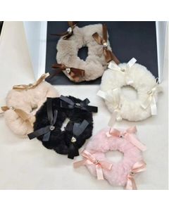 Pearl bow entwined large intestine hair tie Korea No. 43