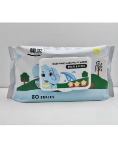 Baby wipes Elephant 80 pieces Enlarged and thickened