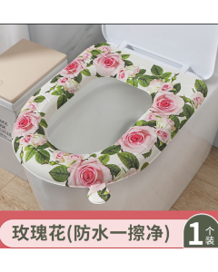 Waterproof toilet mat flowers