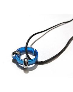 Necklace, vintage leather rope, men's pendant