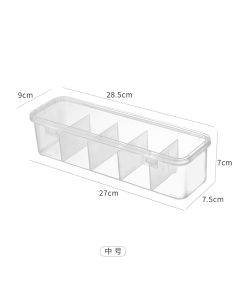 The data cable storage box is transparent
