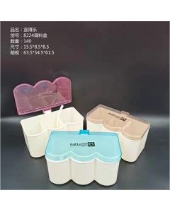 Spice box plastic three compartments 140/carton