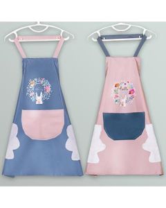Apron oil and water repellent cotton flower rabbit