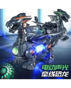 Electric Mechanic, Thunder War Dragon, Music, Luminous Leashed Dinosaur Children's Toys, 192pcs/carton