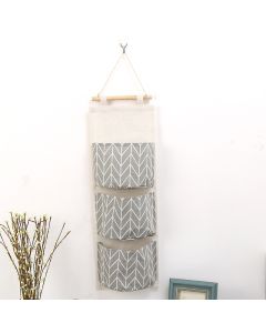 Cotton and linen three-layer hanging bag