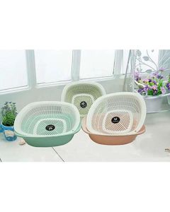 Drain basket large plastic double-layered