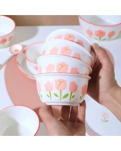 Sweetheart ceramic bowl tulip 5.1 inches