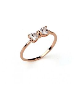 Diamond rings, fire zircon, rose gold, bow rings, ring women