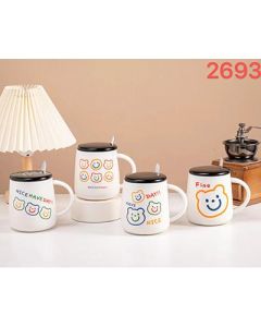Mug scoop with lid YH2693 Nordic style