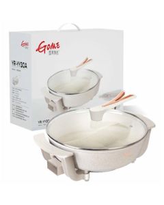 Electric hot pot Gome large capacity white mandarin duck pot