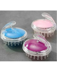 Scalp massage comb with silicone shampoo brush