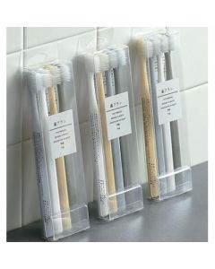 Toothbrush 4 pieces of bamboo charcoal soft bristles small heads