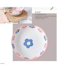 Full color Chinese retro ceramic plate 8.3 inches