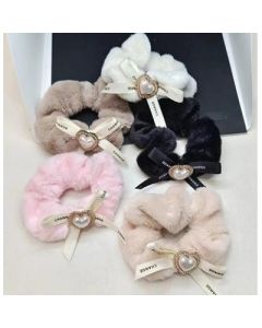 Pearl bow wrap around the large intestine hair tie Korea Fabric head tie hair tie