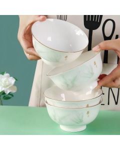 Tall Bowl Ceramic Rice Bowl Six A10-3-1 4.6 inches