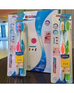 Toothbrush: 2 pieces of medium hair + soft hair