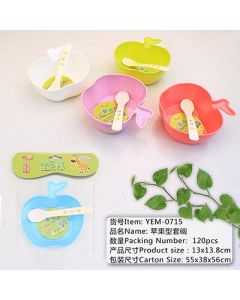 Children's cutlery melamine bowl and spoon set 120/case