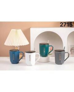 Mug ceramic mug with lid 2715