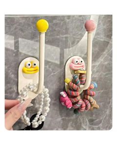 Hair curls with sticky hooks