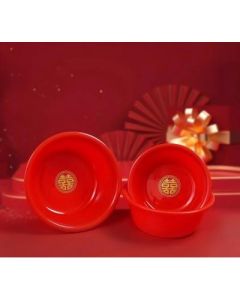 Washbasin red plastic basin