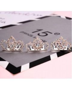 Crystal rhinestone crown crown hair comb insert comb jewelry Korean version