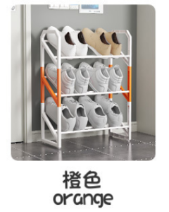 Lacquered tube shoe rack Two-tone