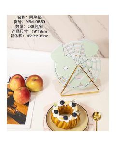 Anti-slip and anti-scald heat insulation mat YEM-0659 pvc soft rubber 288/pc