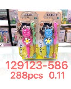 Children's soft-bristled toothbrush with toy, non-slip handle, small brush head